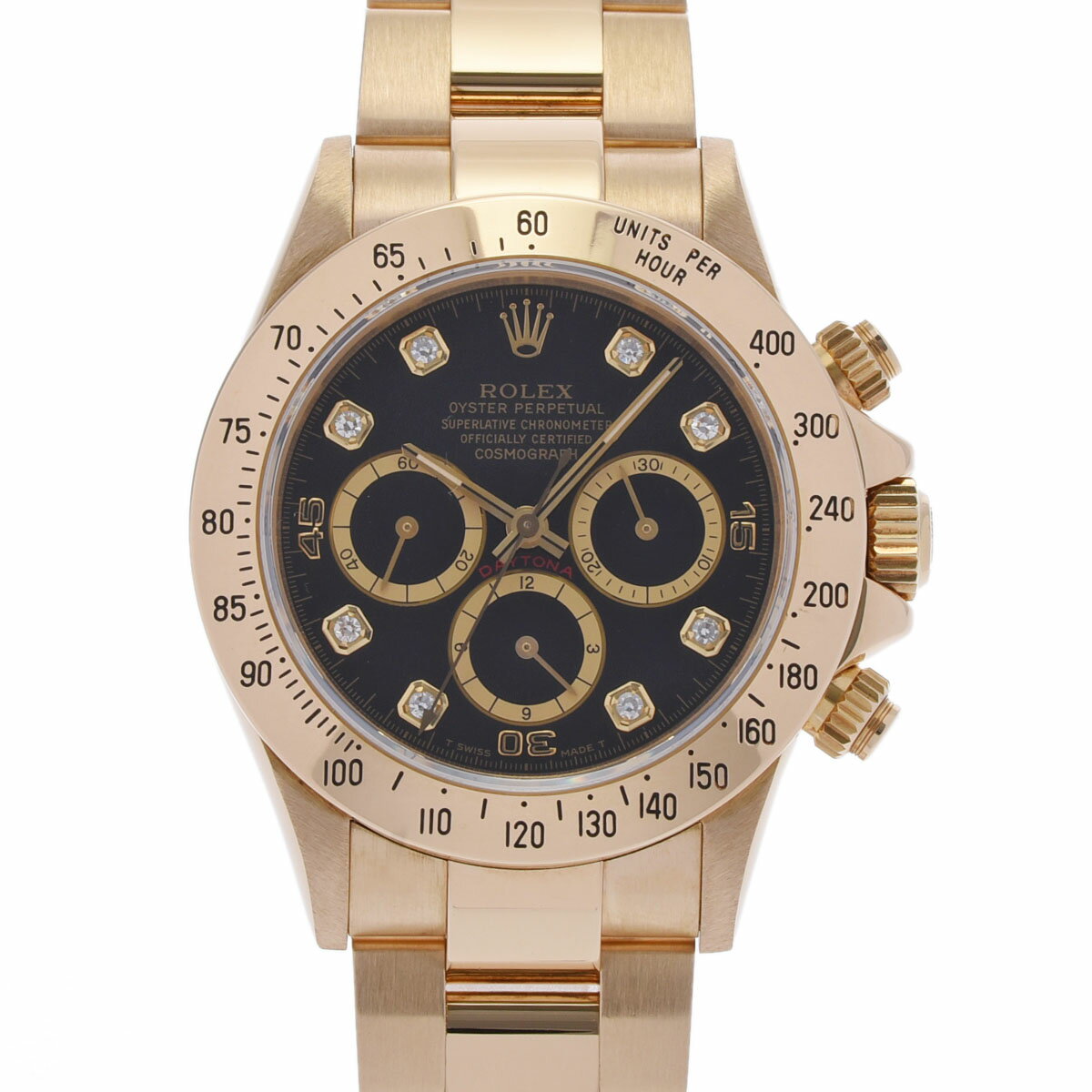 【ローン24回払い無金利】ROLEX ロレックス デイトナ 逆6ダイヤル シングルバックル 16528G メンズ YG 腕時計 自動巻き 黒文字盤 Aランク 中古 銀蔵