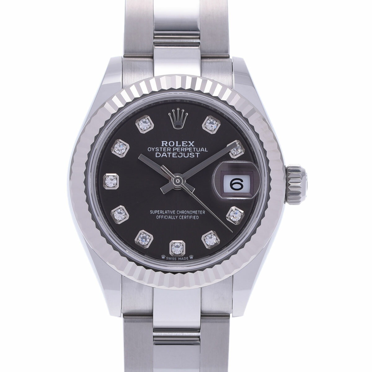 【ポイント3倍★25日限定】【最大2万円OFFクーポン★23日20時～】ROLEX ロレックス デイトジャスト 28 10Pダイヤ 2023年10月 279174G レディース SS/WG 腕時計 自動巻き ダークグレー文字盤 未使用 銀蔵