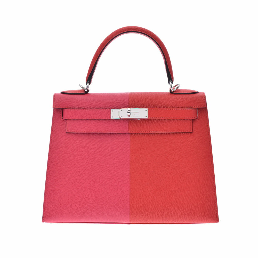 【ポイント3倍★10日0時〜】【最大2万円OFFクーポン★11日1:59まで】HERMES エルメス ケリー28 カザック 外縫い ローズエクストリーム/ルージュクー パラジウム金具 Y刻印(2020年頃) レディース ヴォーエプソン 2WAYバッグ 新同 中古 銀蔵のサムネイル