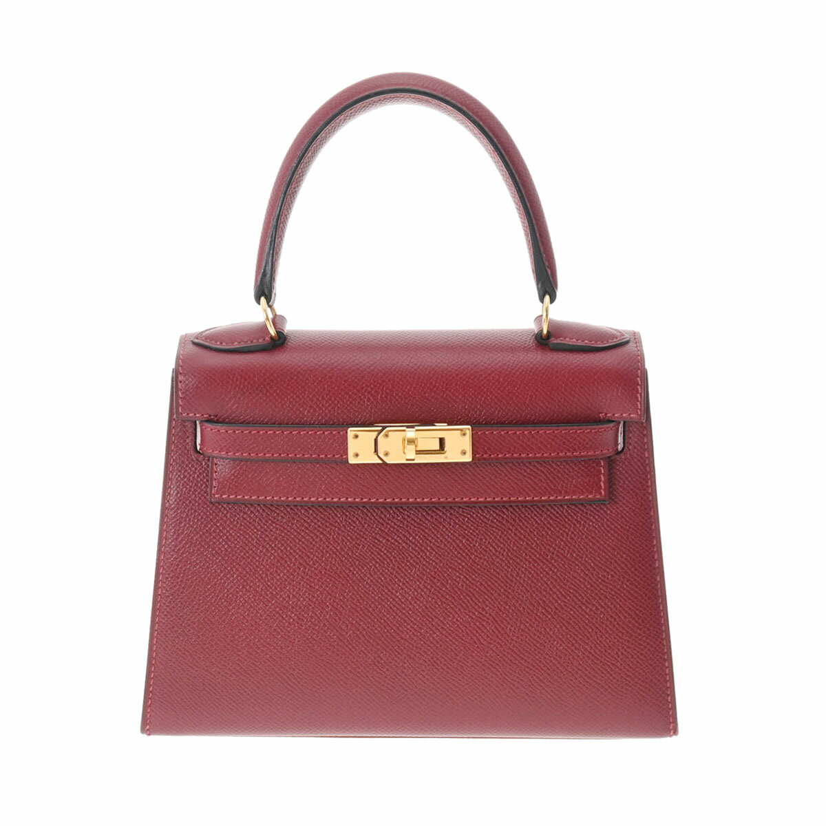 【最大3,000円OFFクーポン★31日まで】HERMES エルメス ミニケリー ルージュアッシュ ゴールド金具 ○Z刻印(1996年頃) レディース クシュベル ハンドバッグ Aランク 中古 銀蔵のサムネイル