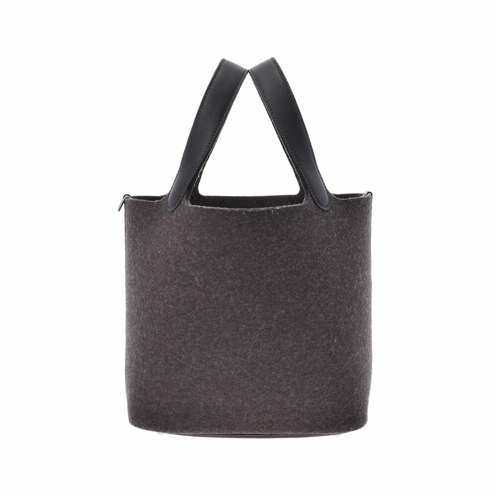 【8/15はP3倍★最大12,000円割クーポン】HERMES エルメス ピコタンロックMM エベンヌ シルバー金具 Y刻印(2020年頃) レディース フェルト スイフト ハンドバッグ エルメス バック ブランドバッグ 新同 中古 銀蔵のサムネイル