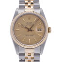 【最大2万円OFFクーポン★27日9:59まで】【ローン24回払い無金利】ROLEX ロレックス デイトジャスト 16233 メンズ YG/SS 腕時計 自動巻き シャンパン文字盤 Aランク 中古 銀蔵