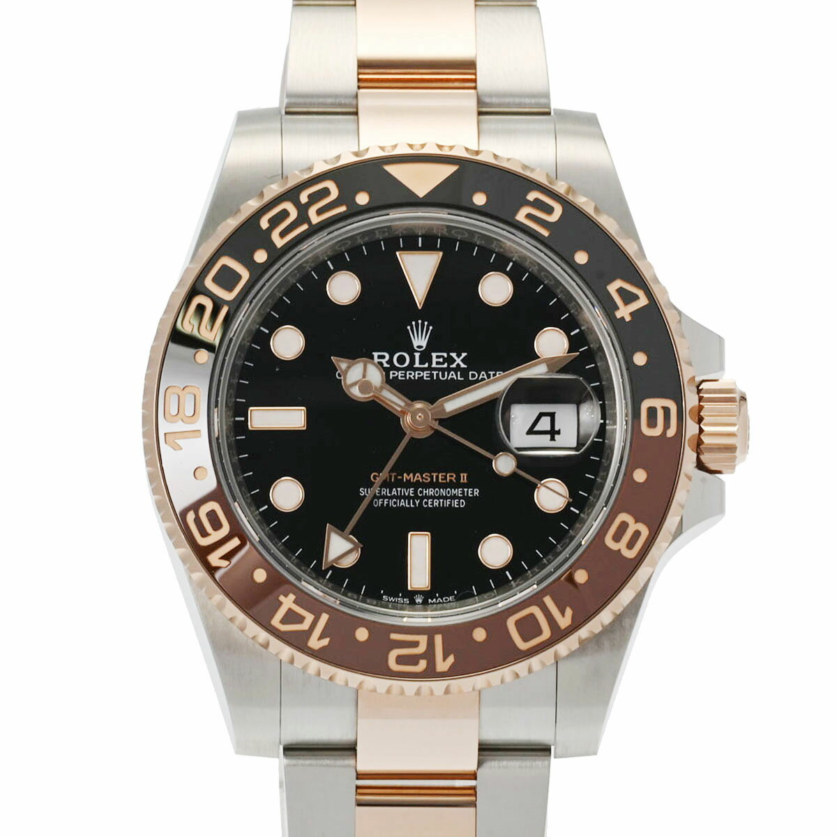 【ポイント3倍★20日限定】【最大2万円OFFクーポン★23日20時～】【ローン24回払い無金利】ROLEX ロレックス GMTマスター2 2021年11月 126711CHNR メンズ SS/RG 腕時計 自動巻き 黒文字盤 Aランク 中古 銀蔵