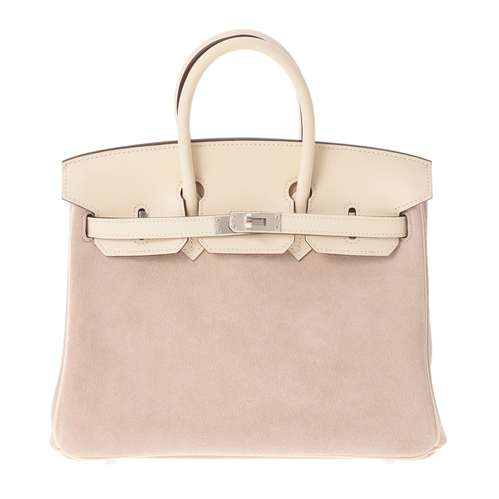 HERMES エルメス バーキン 25 ナタ/グリシーヌ U刻印(2022年頃) レディース スイフト グリズリー ハンドバッグ 新同 中古【ローン24回払い無金利】 銀蔵のサムネイル