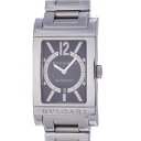 【ポイント3倍★25日限定】【最大2万円OFFクーポン★24日20:00～】BVLGARI ブルガリ レッタンゴロ RT45S メンズ SS 腕時計 自動巻き ブラック文字盤 Aランク 中古 銀蔵