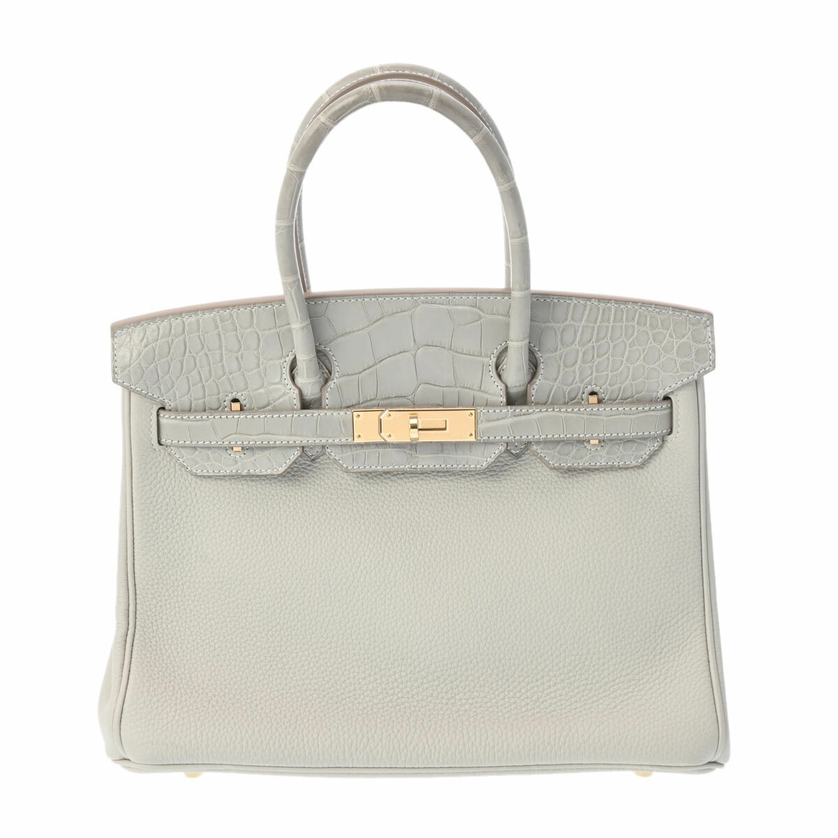 【ポイント3倍★1日限定】【最大15,000円OFFクーポン】【ローン24回払い無金利】HERMES エルメス バーキン タッチ 30 パールグレー ゴールド金具 B刻印(2023年頃) レディース トゴ/アリゲーター ハンドバッグ Aランク 中古 銀蔵のサムネイル