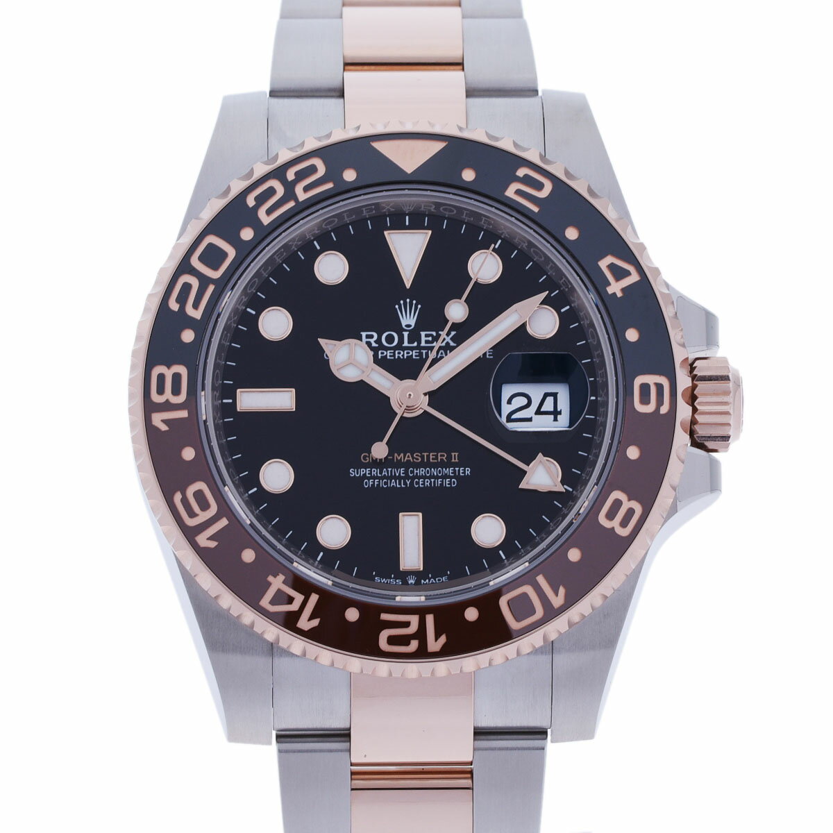 【ポイント3倍★25日限定】【最大2万円OFFクーポン★23日20時～】【ローン24回払い無金利】ROLEX ロレックス GMTマスター 2023年12月 126711 メンズ SS/エバーローズゴールド 腕時計 自動巻き 黒文字盤 未使用 銀蔵