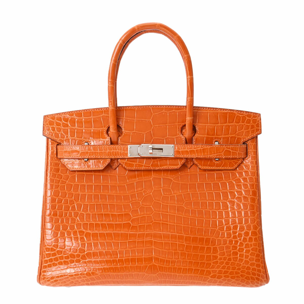 【ポイント3倍★15日限定】【最大2万円OFFクーポン★16日まで】【ローン24回払い無金利】HERMES エルメス バーキン 30 オレンジ パラジウム金具 □L刻印(2008年頃) レディース ポロサスリセ ハンドバッグ Aランク 中古 銀蔵