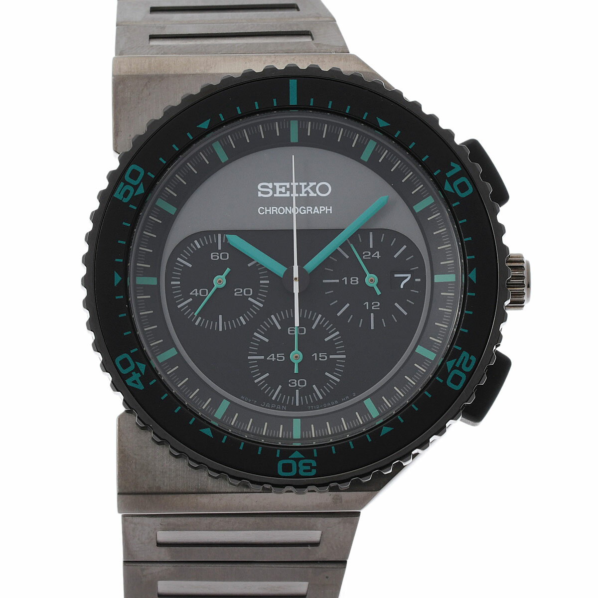 【ポイント3倍★15日限定】【最大2万円OFFクーポン★16日まで】SEIKO セイコー スピリットジウジアー 7T12-0AW0 メンズ SS 腕時計 クオーツ 黒文字盤 Aランク 中古 銀蔵