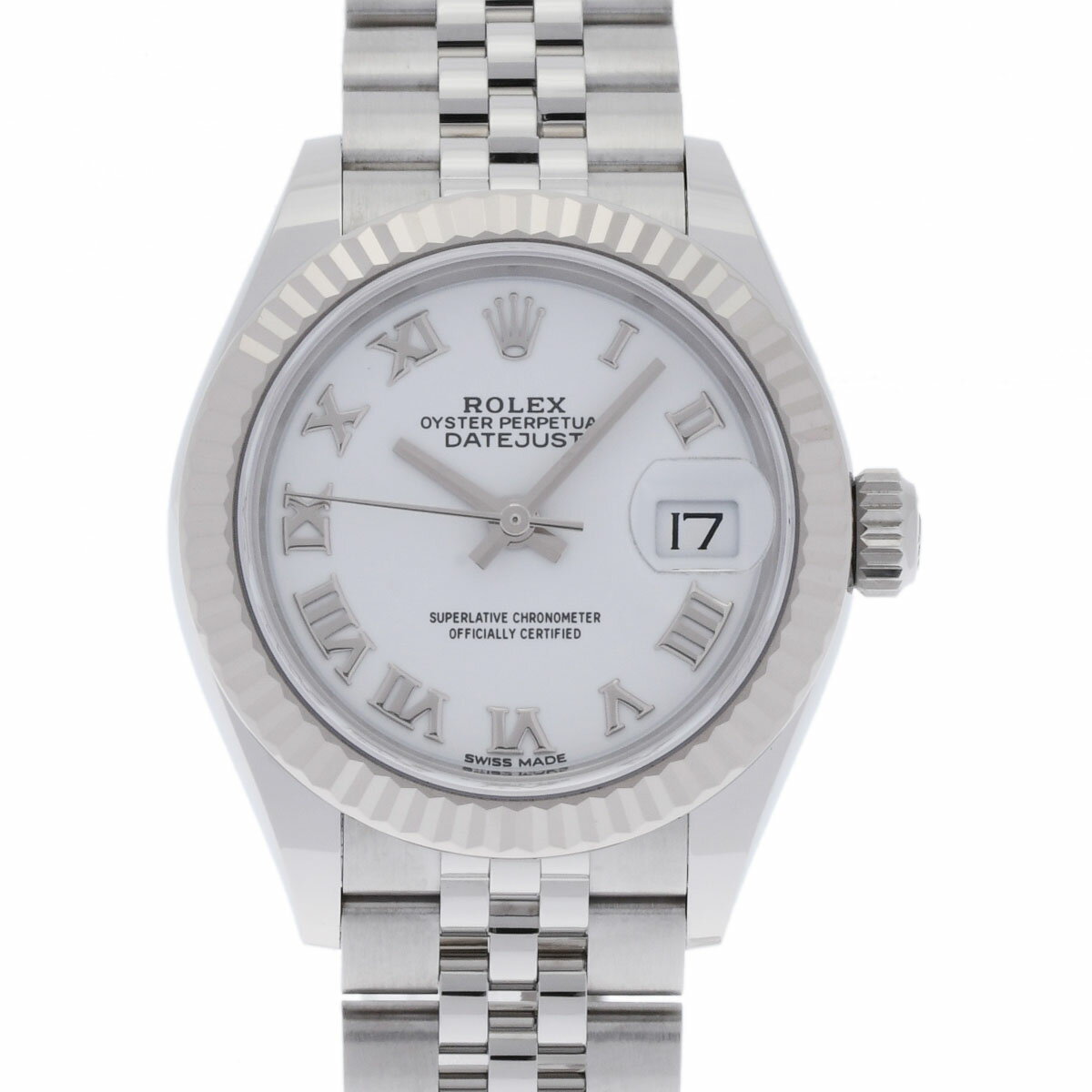 【ポイント3倍★18日限定】【ローン24回払い無金利】ROLEX ロレックス デイトジャスト 28 279174 レディース SS/WG 腕時計 自動巻き 白文字盤 Aランク 中古 銀蔵