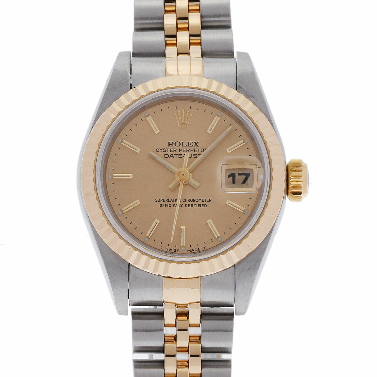 【ポイント3倍★15日限定】【最大2万円OFFクーポン★16日まで】【ローン24回払い無金利】ROLEX ロレックス デイトジャスト 69173 レディース YG/SS 腕時計 自動巻き シャンパン文字盤 Aランク 中古 銀蔵