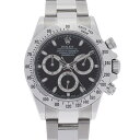 【ポイント3倍★25日限定】【最大2万円OFFクーポン★24日20:00～】【ローン24回払い無金利】ROLEX ロレックス デイトナ 梨地 116520 メンズ SS 腕時計 自動巻き 黒文字盤 Aランク 中古 銀蔵