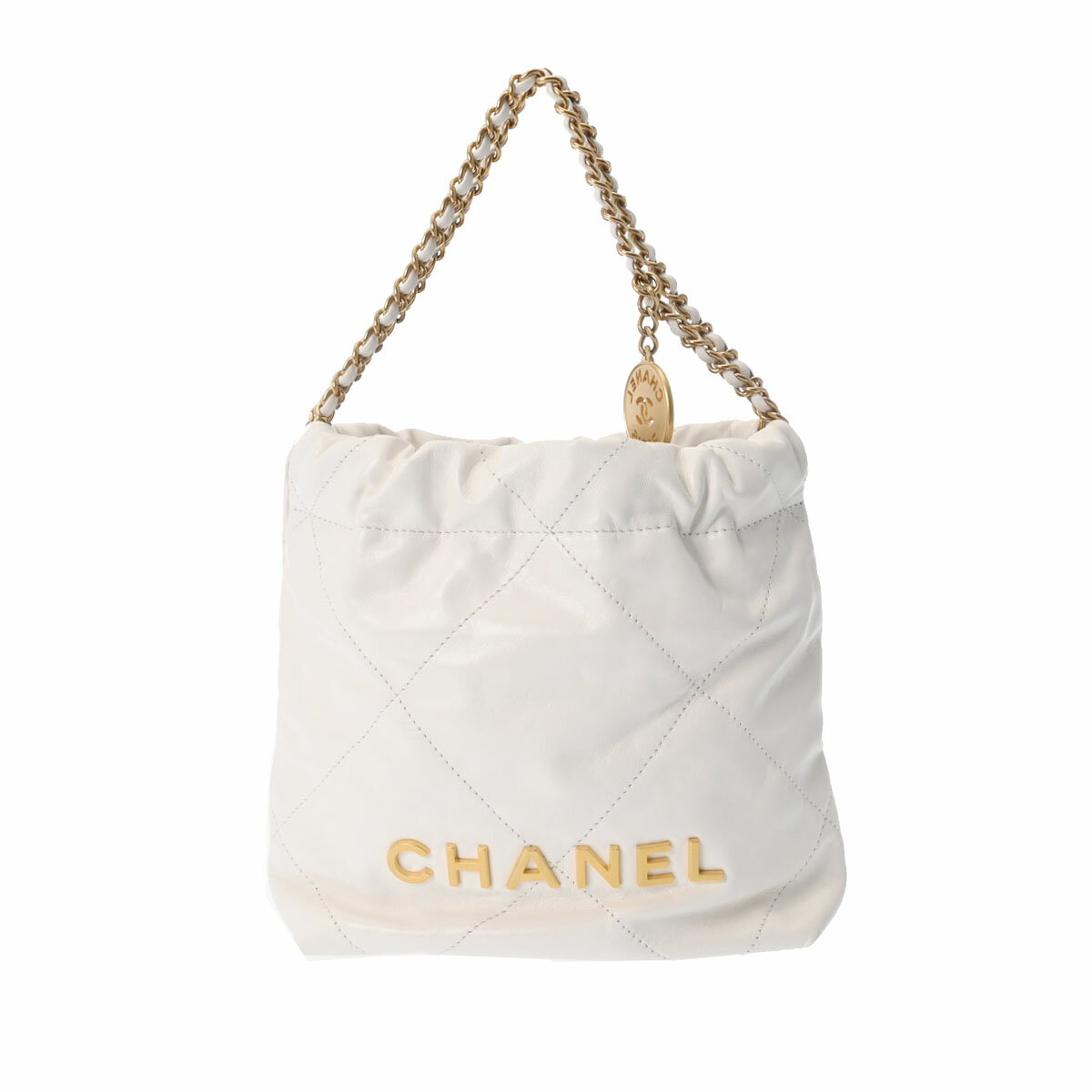 【ローン24回払い無金利】CHANEL シャネル シャネル22 ホーボーバッグ 白 ゴールド金具 AS3980 レディース シャイニーカーフ 2WAYバッグ 未使用 銀蔵