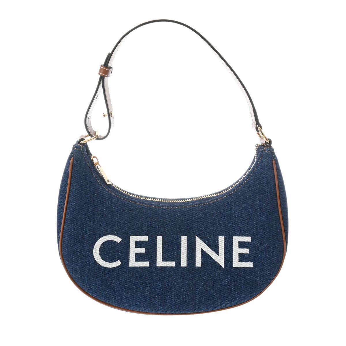 セリーヌ ハンドバッグ（レディース） 【ポイント3倍★30日限定】CELINE セリーヌ アヴァ ブルー ゴールド金具 193952DKA レディース デニム/レザー ハンドバッグ 未使用 銀蔵