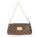 【最大2万円OFFクーポン★1日～】LOUIS VUITTON ルイヴィトン ダミエ エヴァ ブラウン N55213 レディース ダミエキャンバス ショルダーバッグ Aランク 中古 銀蔵