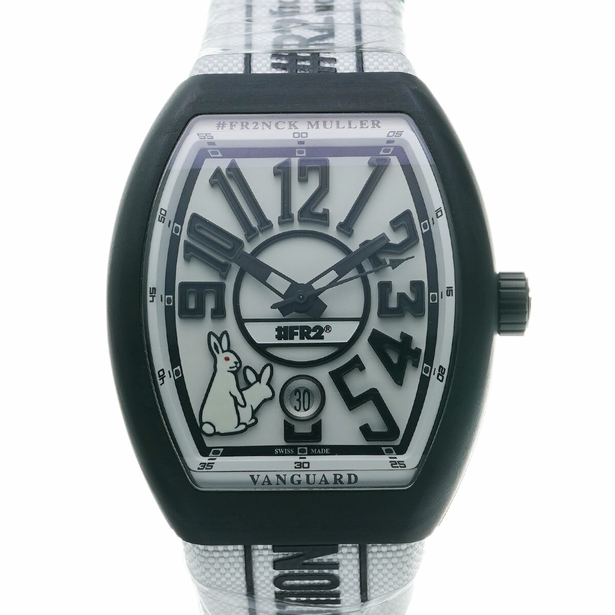 【ローン24回払い無金利】FRANCK MULLER フランクミュラー ヴァンガード FR2コラボ V41SCDTGFGRNRFR2CB メンズ カーボン/ファブリック 腕時計 自動巻き 白文字盤 新品 銀蔵