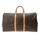 【ポイント3倍★1日限定】【最大2万円OFFクーポン★1日～】LOUIS VUITTON ルイヴィトン モノグラム キーポル 55 ブラウン M41424 ユニセックス モノグラムキャンバス ボストンバッグ ABランク 中古 銀蔵