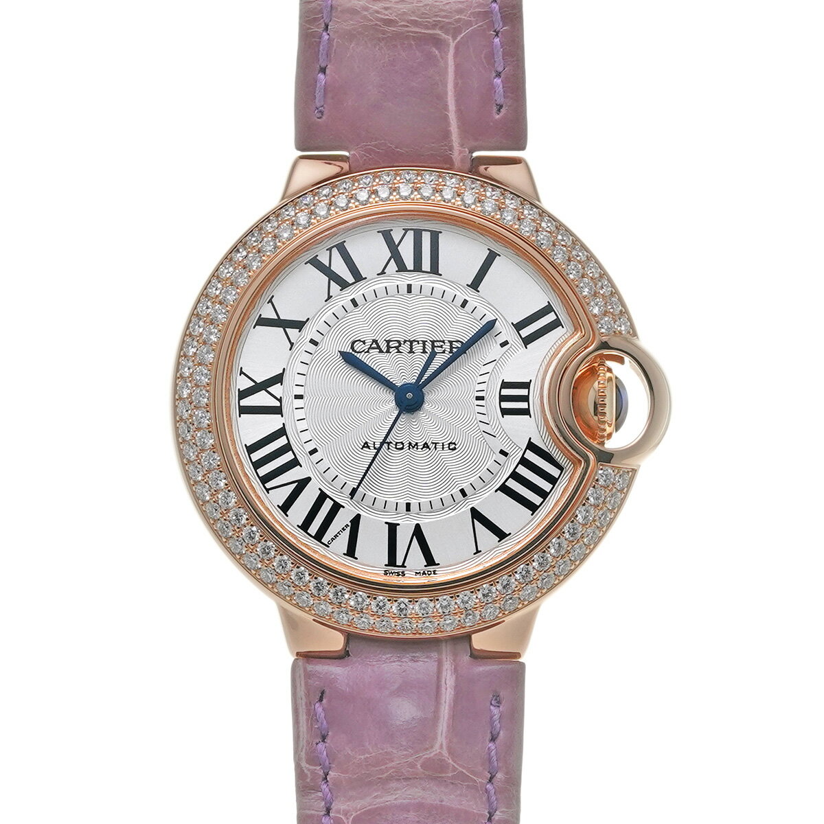 【ポイント3倍★18日限定】【ローン24回払い無金利】CARTIER カルティエ バロンブルー 33mm WJBB0051 ボーイズ PG/アリゲーター 腕時計 自動巻き シルバー文字盤 Aランク 中古 銀蔵