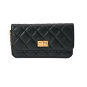 【最大2万円OFFクーポン★27日9:59まで】CHANEL シャネル マトラッセ フラップフォンケース 2.55 黒 ゴールド金具 - レディース レザー ショルダーバッグ Aランク 中古 銀蔵