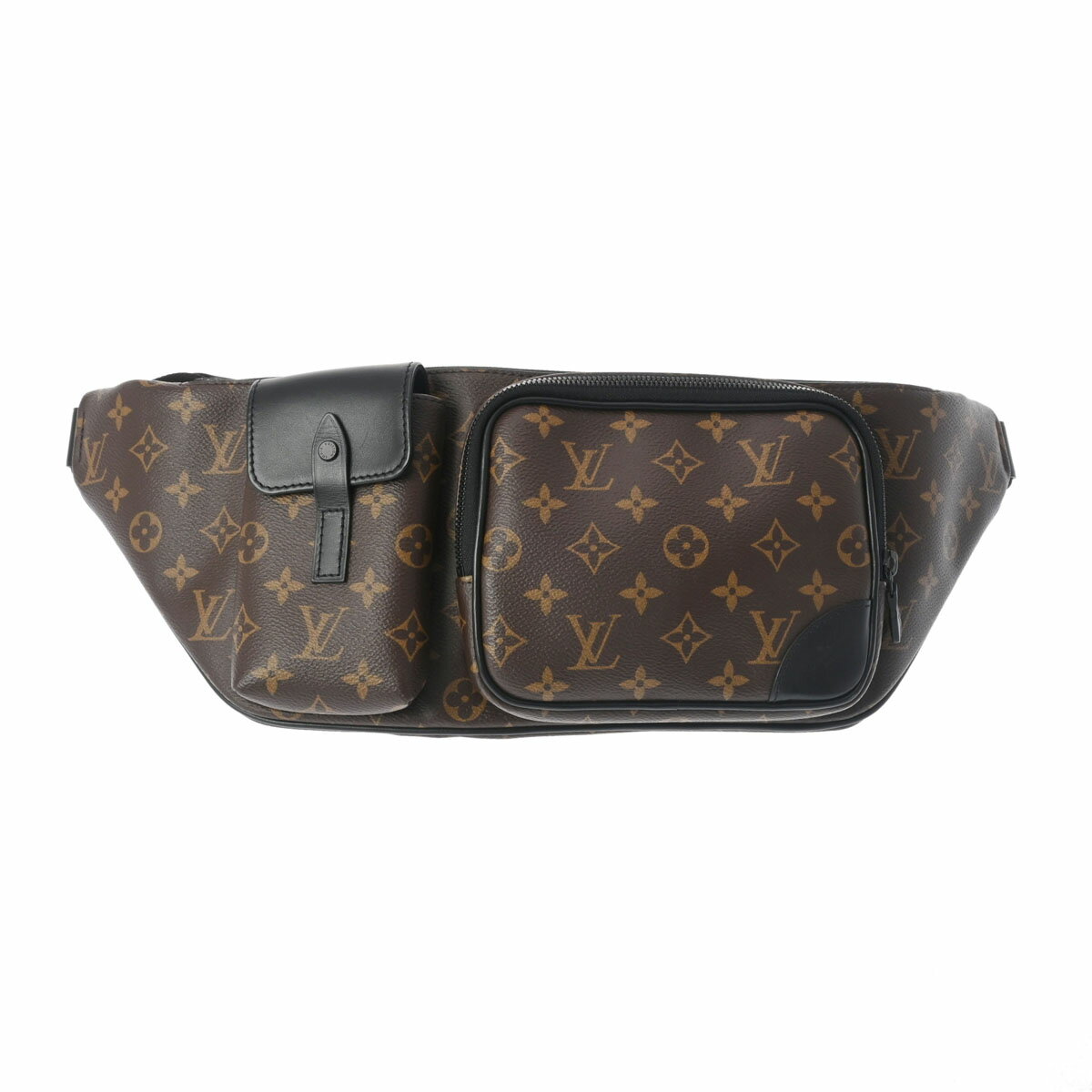 LOUIS VUITTON ルイヴィトン モノグラム マカサー クリストファー バムバッグ ブラウン M45337 メンズ モノグラムマカサー ボディバッグ Aランク 中古 銀蔵