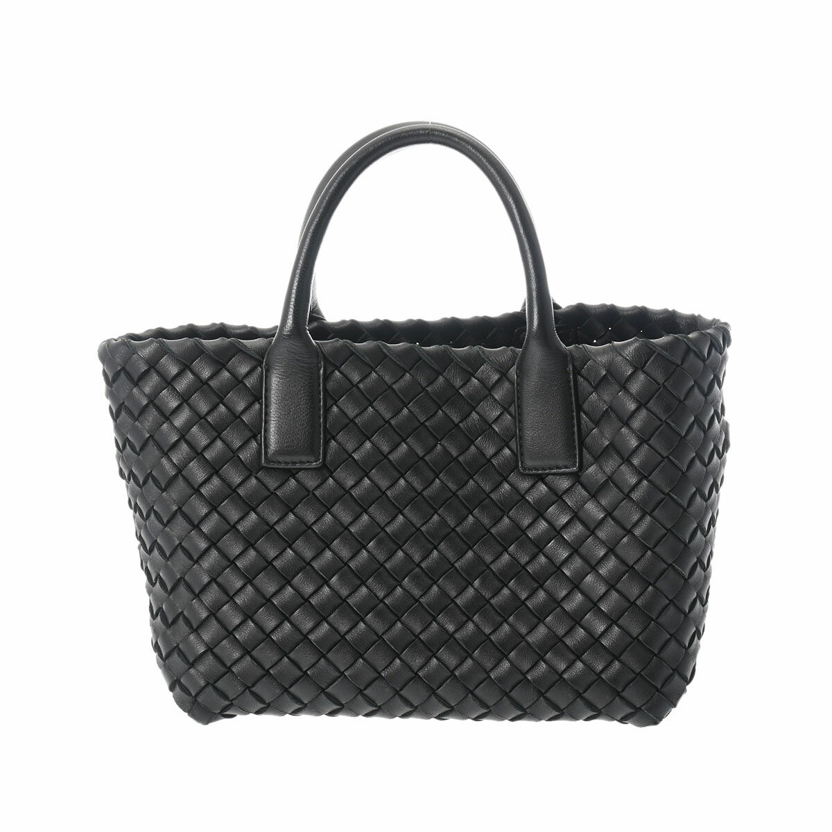 【ポイント3倍★15日限定】【最大2万円OFFクーポン★16日まで】BOTTEGAVENETA ボッテガヴェネタ イントレチャート ミニカバ 2WAY 黒 ゴールド金具 709464 レディース ラムスキン ハンドバッグ Aランク 中古 銀蔵