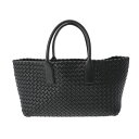 【最大2万円OFFクーポン★1日～】BOTTEGAVENETA ボッテガヴェネタ スモール カバ イントレチャート 黒 730297 ユニセックス ラムスキン ハンドバッグ Aランク 中古 銀蔵