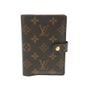 【最大2万円OFFクーポン★1日～】LOUIS VUITTON ルイヴィトン モノグラム アジェンダ PM ブラウン R20005 ユニセックス モノグラムキャンバス 手帳カバー ABランク 中古 銀蔵