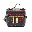 【〜7/11 最大5万円クーポン】CHRISTIAN DIOR クリスチャンディオール レディディオール マイクロ バニティ ハート柄 2WAY ネイビー/レッ...