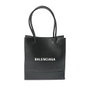 【ポイント3倍★10日限定】【最大2万円OFFクーポン★9日20時～】BALENCIAGA バレンシアガ ショッピング トート XXS 2WAYバッグ 黒 597858 レディース カーフ ハンドバッグ Aランク 中古 銀蔵