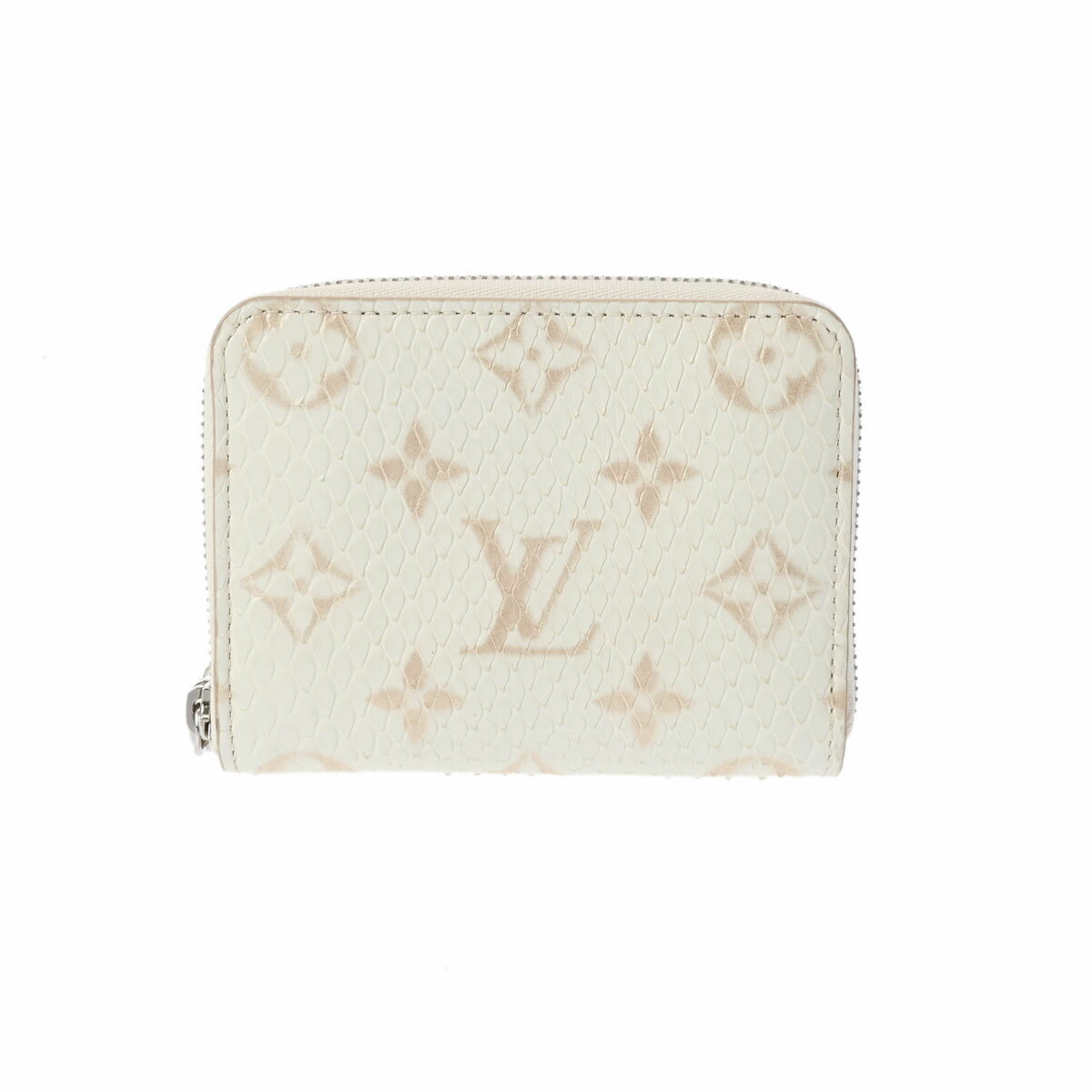 LOUIS VUITTON ルイヴィトン エキゾチックレザー ジッピーコインパース ホワイト M97726 ユニセックス パイソン コインケース Aランク 中古 銀蔵