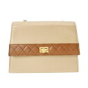 【〜5/3 最大5万円クーポン】CHANEL シャネル マトラッセ チェーンショルダー ベージュ/茶 レディース ラムスキン ショルダーバッグ Bランク 中古 ...