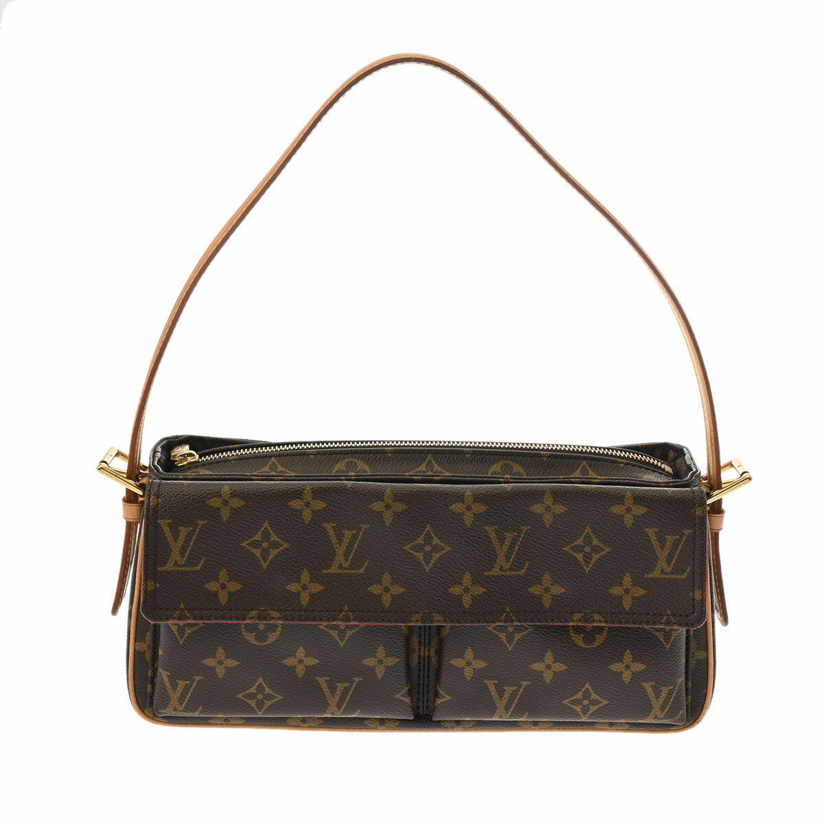 LOUIS VUITTON ルイヴィトン モノグラム ヴィバシテ MM セミショルダー ブラウン M51164 レディース モノグラムキャンバス ショルダーバッグ ABランク 中古 銀蔵