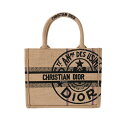 【〜7/11 最大5万円クーポン】CHRISTIAN DIOR クリスチャンディオール ブックトート 27 ベージュ レディース キャンバス ハンドバッグ Aラ...