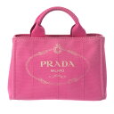 PRADA プラダ カナパ ミニ 2WAY ピンク 1BG439 レディース キャンバス トートバッグ Bランク 中古 銀蔵(4)