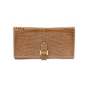 HERMES エルメス ベアン スフレ フィセル D刻印(2019年頃) ユニセックス アリゲーター 長財布 ABランク 中古 銀蔵