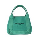 【〜5/16 最大5万円クーポン】BALENCIAGA バレンシアガ ネイビーカバス XS 2WAY グリーン 390346 レディース キャンバス レザー ハ...