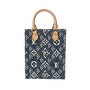 LOUIS VUITTON ルイヴィトン モノグラムジャガード プティットサックプラ Since1854 2WAY ブルー M80288 レディース ジャガード...