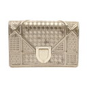 CHRISTIAN DIOR クリスチャンディオール ディオラマ ミニチェーンショルダー ゴールド レディース レザー ショルダーバッグ Aランク 中古 銀蔵
