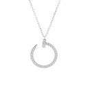 CARTIER カルティエ ジュストアンクル ネックレス ダイヤ レディース K18ホワイトゴールド WG ネックレス Aランク 中古【ローン24回払い無金利】...