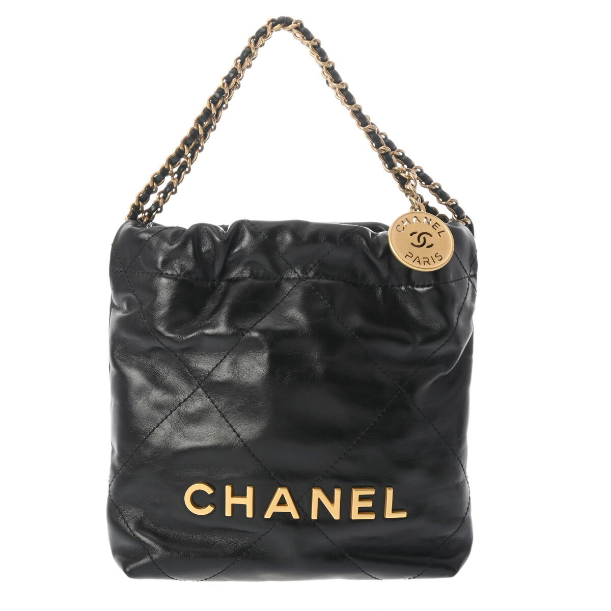 CHANEL シャネル シャネル22 ミニハンドバッグ ブラック AS3980 レディース シャイニーカーフ ハンドバッグ 未使用【ローン24回払い無金利】 銀蔵のサムネイル