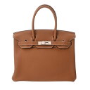 HERMES エルメス バーキン 30 ゴールド Y刻印(2020年頃) レディース トゴ ハンドバッグ 新同 中古【ローン24回払い無金利】 銀蔵