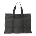 【〜5/3 最大5万円クーポン】HERMES エルメス エールライン TGM 旧型 グレー レディース キャンバス トートバッグ Aランク 中古 銀蔵
