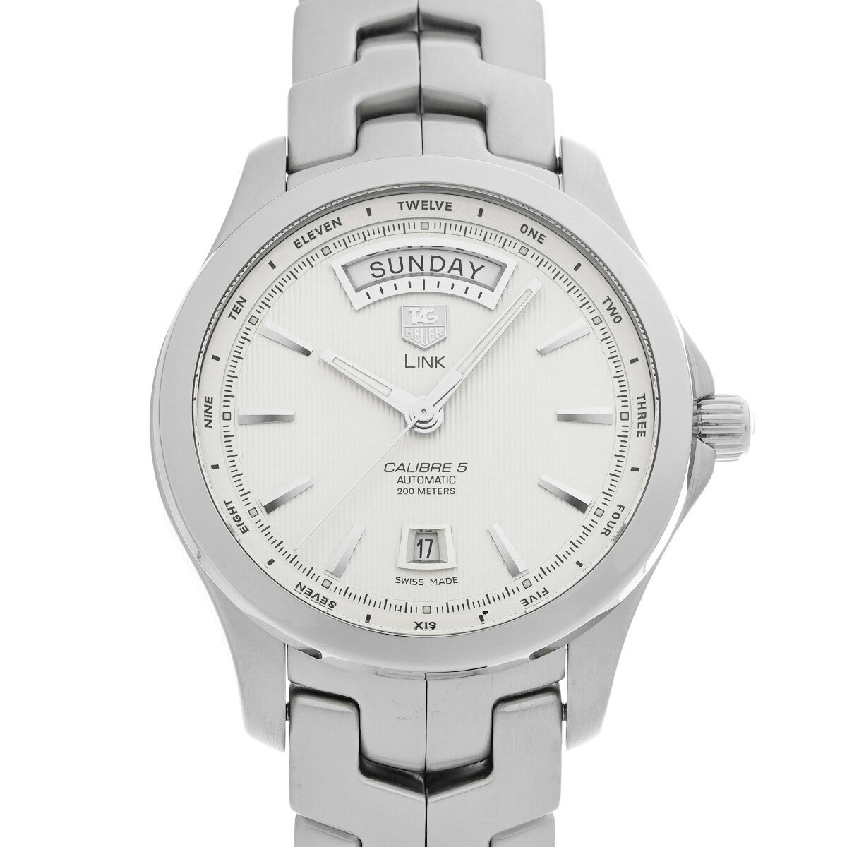 タグホイヤー リンク WJF2011.BA0592 ホワイト メンズ 腕時計 自動巻き 中古 銀蔵