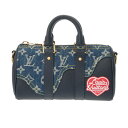 【〜5/16 最大5万円クーポン】LOUIS VUITTON ルイヴィトン NIGOコラボ キーポルXS ブルー ネイビー M81011 メンズ モノグラムデニ...