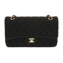 CHANEL シャネル マトラッセ Wフラップ チェーンショルダー 25cm ブラウン A01112 レディース ウール ツイード ショルダーバッグ 新同 中古...