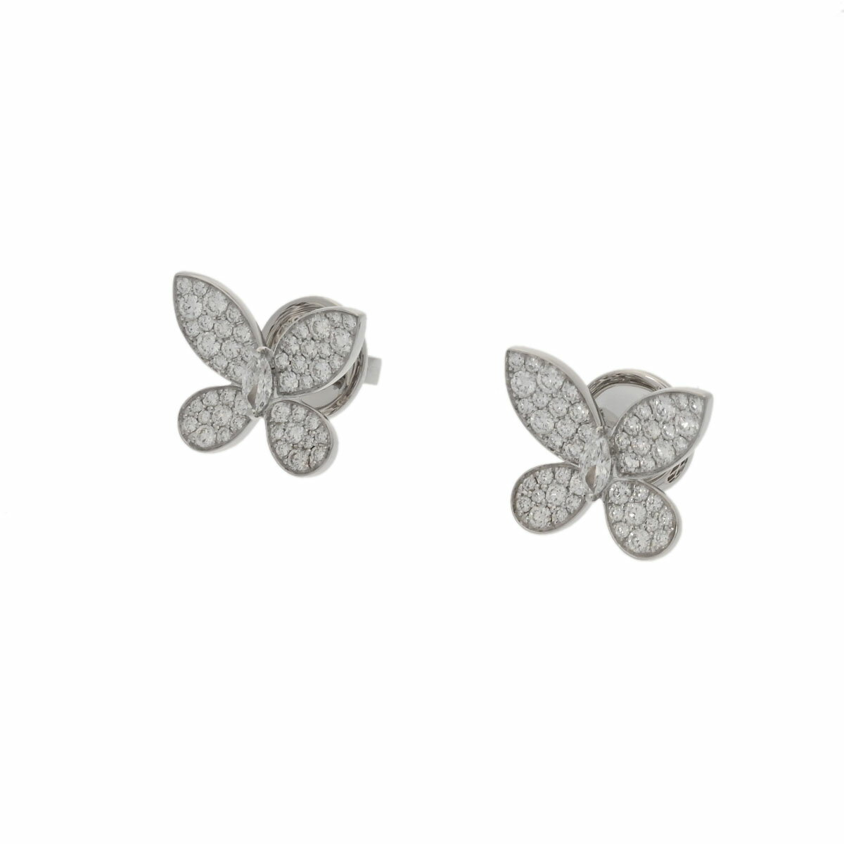 GRAFF グラフ パヴェ バタフライ ダイヤモンド スモール スタッド イヤリング レディース K18ホワイトゴールド ピアス Aランク 中古【ローン24回払い無金利】 銀蔵のサムネイル