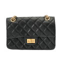 CHANEL シャネル 2.55 ミニハンドバッグ 20cm マトラッセ チェーンショルダー ブラック AS0874 レディース エイジドカーフスキン ショルダ...