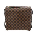 【〜5/3 最大5万円クーポン】LOUIS VUITTON ルイヴィトン ダミエ ナヴィグリオ ブラウン/朱色 N45255 ユニセックス ダミエキャンバス シ...