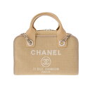 CHANEL シャネル ドーヴィル ボーリングバッグ 2WAY チェーンショルダーバッグ ピンク A92749 レディース キャンバス レザー ショルダーバッグ...