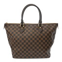 【〜5/16 最大5万円クーポン】LOUIS VUITTON ルイヴィトン ダミエ サレヤ MM ブラウン N51188 レディース ダミエキャンバス トートバ...